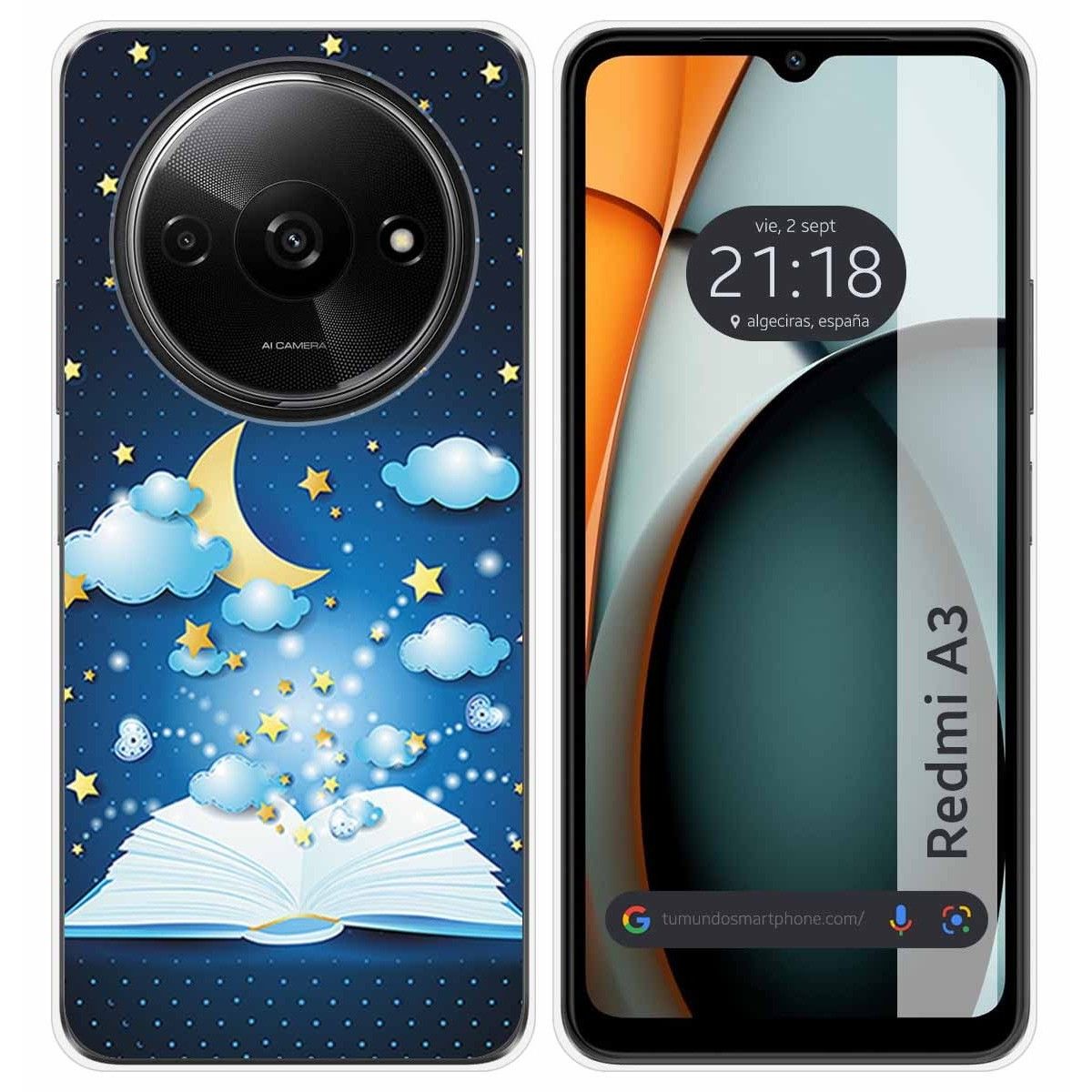 Funda Silicona para Xiaomi Redmi A3 diseño Libro Cuentos Dibujos