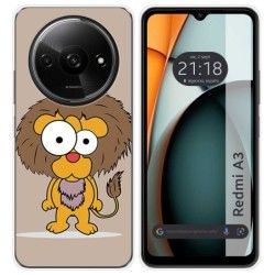 Funda Silicona para Xiaomi Redmi A3 diseño Leon Dibujos