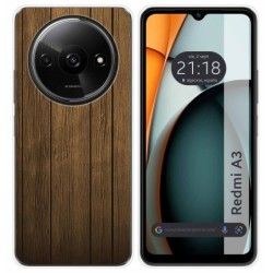 Funda Silicona para Xiaomi Redmi A3 diseño Madera Dibujos