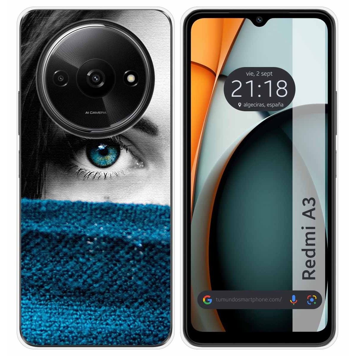 Funda Silicona para Xiaomi Redmi A3 diseño Ojo Dibujos