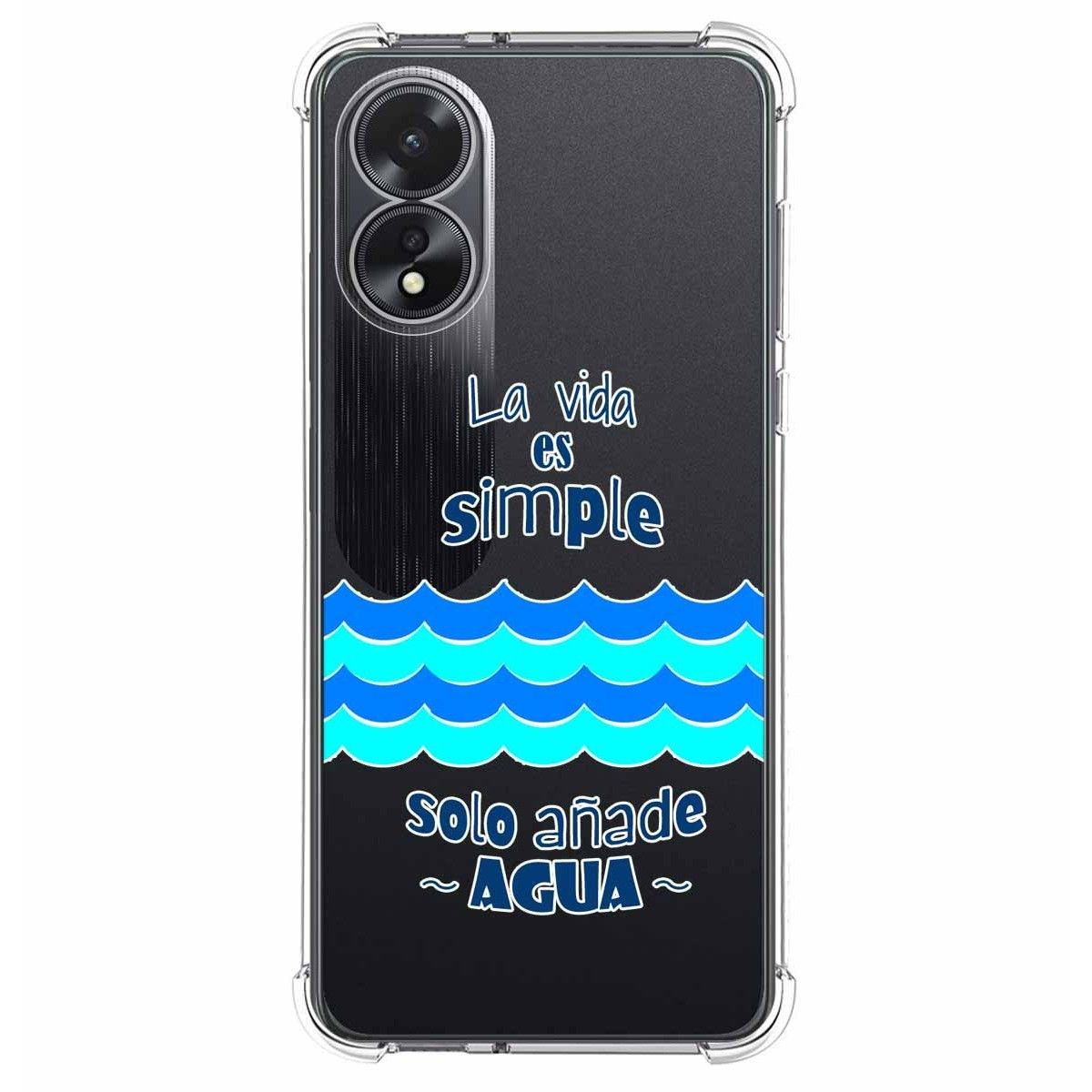 Funda Silicona Antigolpes para Oppo A18 diseño Agua Dibujos