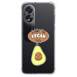 Funda Silicona Antigolpes para Oppo A18 diseño Vegan Life Dibujos
