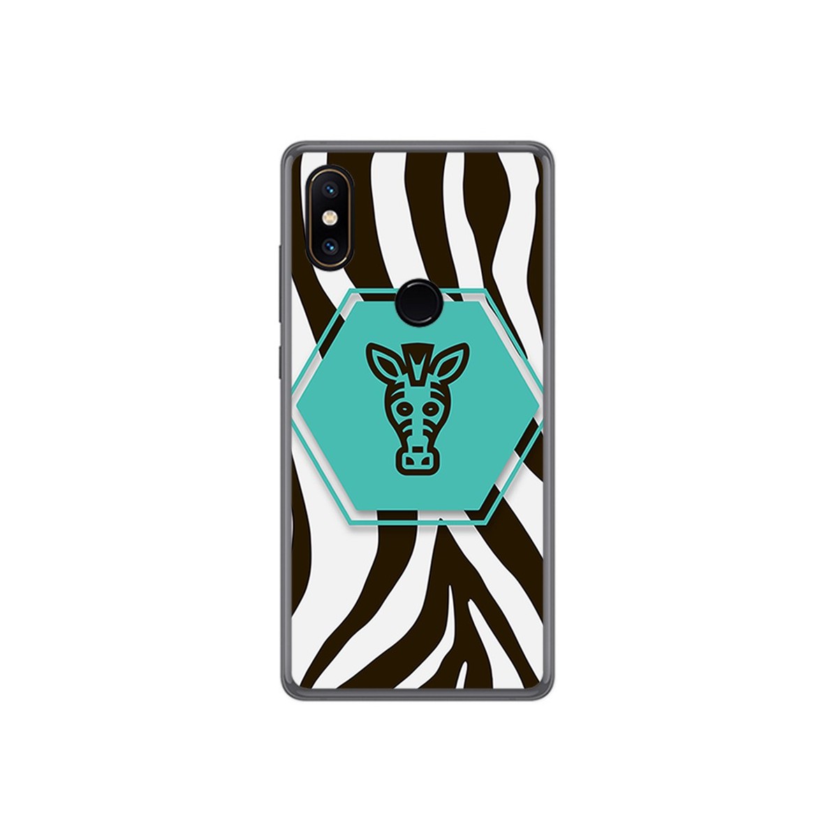 Funda Gel Tpu para Xiaomi Mi Mix 2S Diseño Cebra Dibujos