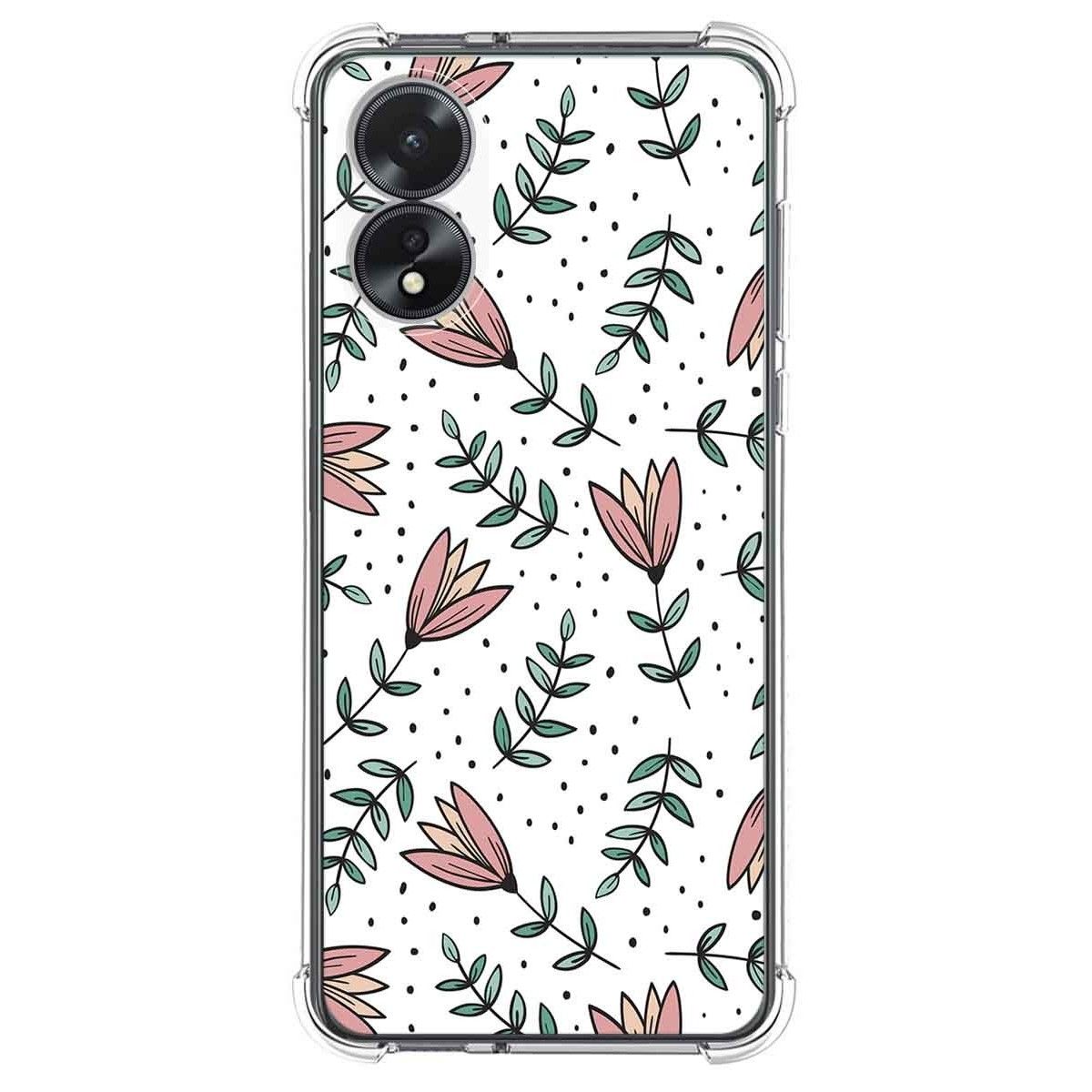 Funda Silicona Antigolpes para Oppo A18 diseño Flores 01 Dibujos
