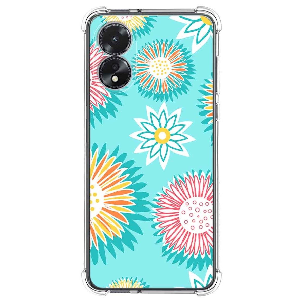 Funda Silicona Antigolpes para Oppo A18 diseño Flores 05 Dibujos