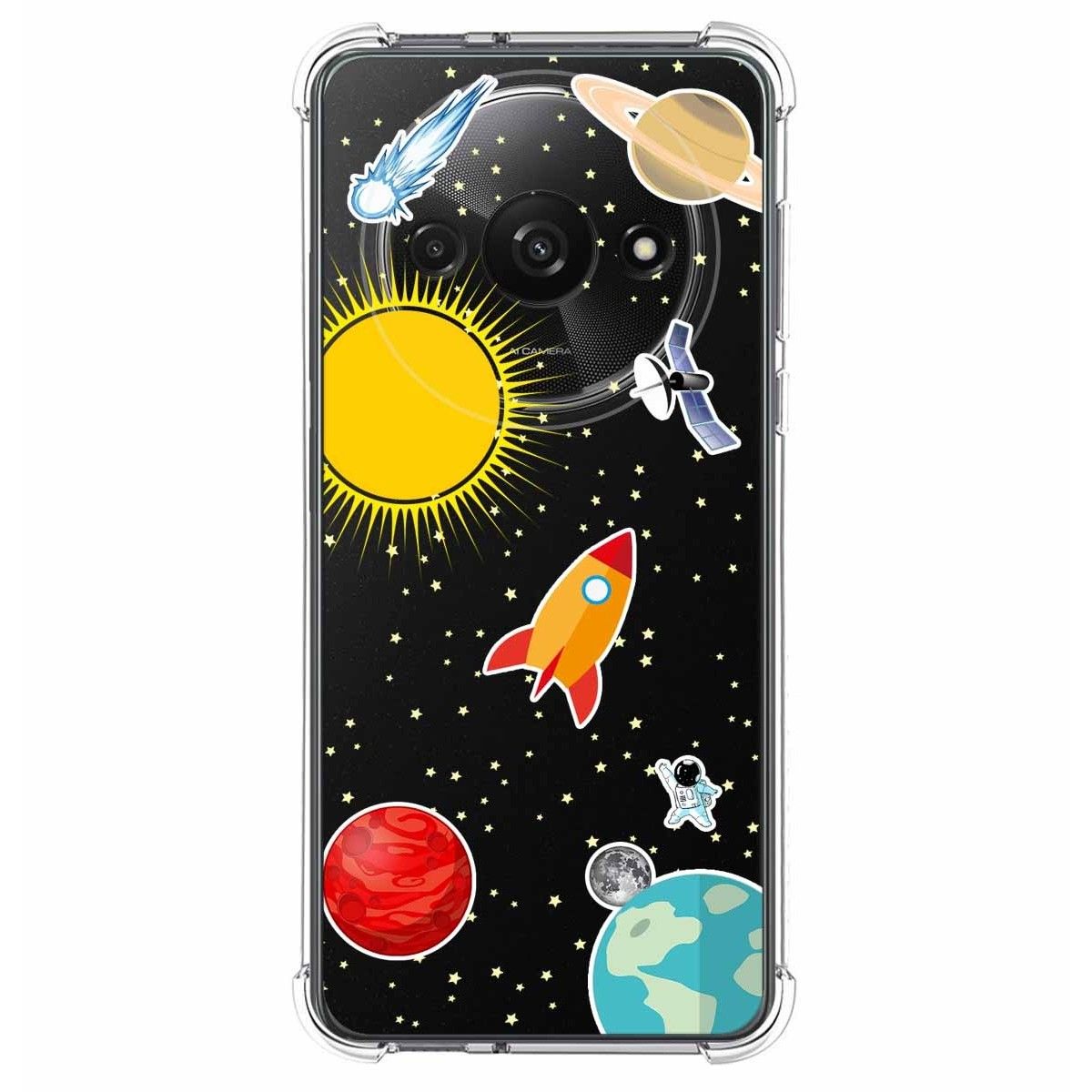 Funda Silicona Antigolpes para Xiaomi Redmi A3 diseño Espacio Dibujos