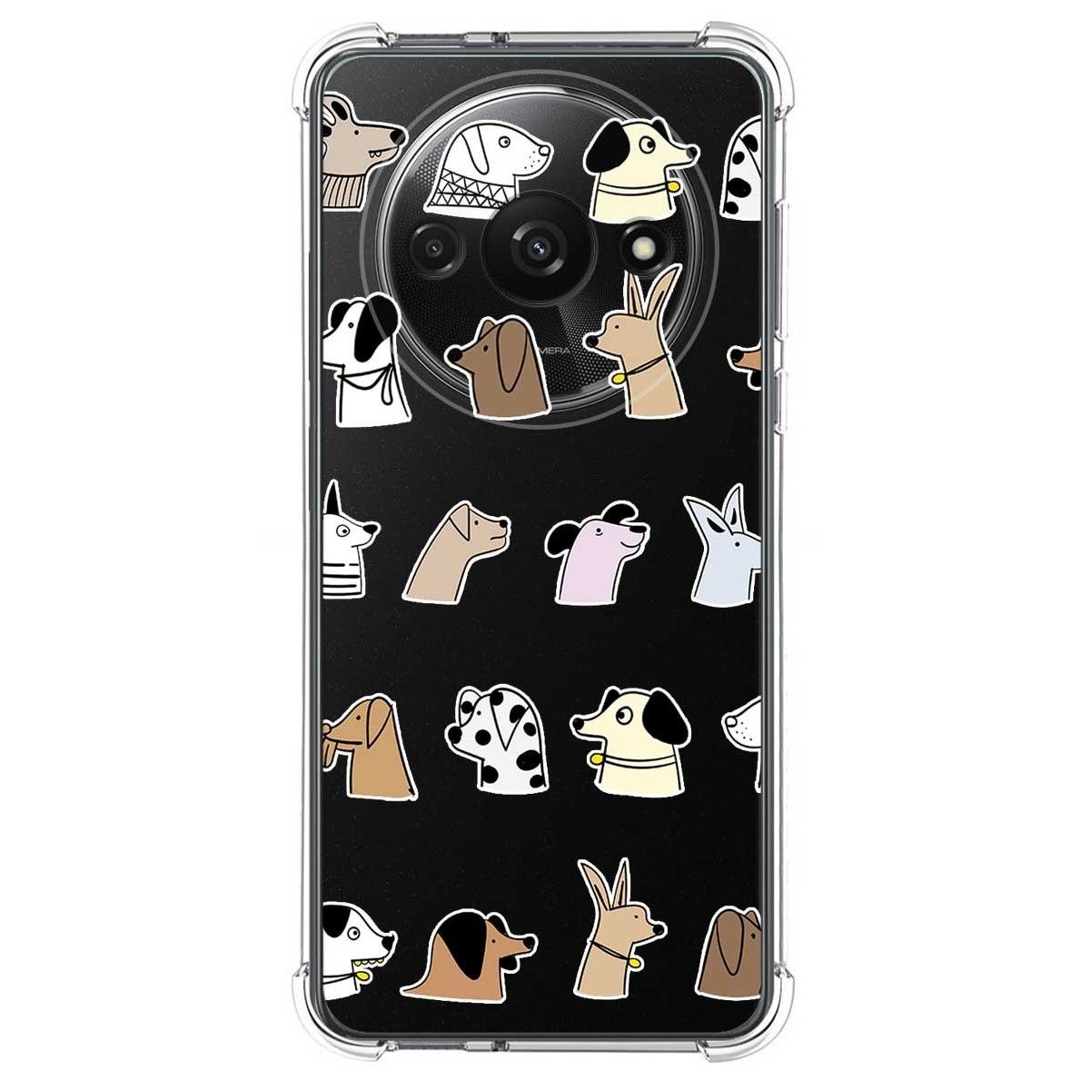 Funda Silicona Antigolpes para Xiaomi Redmi A3 diseño Perros Dibujos