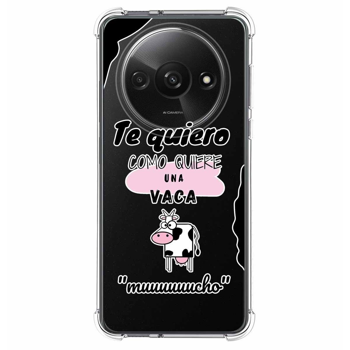 Funda Silicona Antigolpes para Xiaomi Redmi A3 diseño Vaca Dibujos