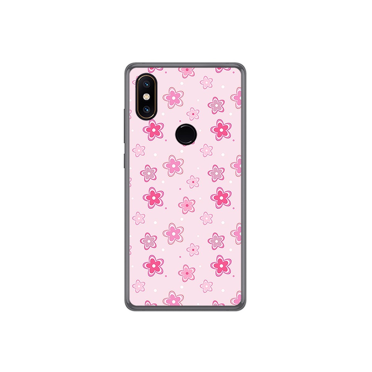 Funda Gel Tpu para Xiaomi Mi Mix 2S Diseño Flores Dibujos