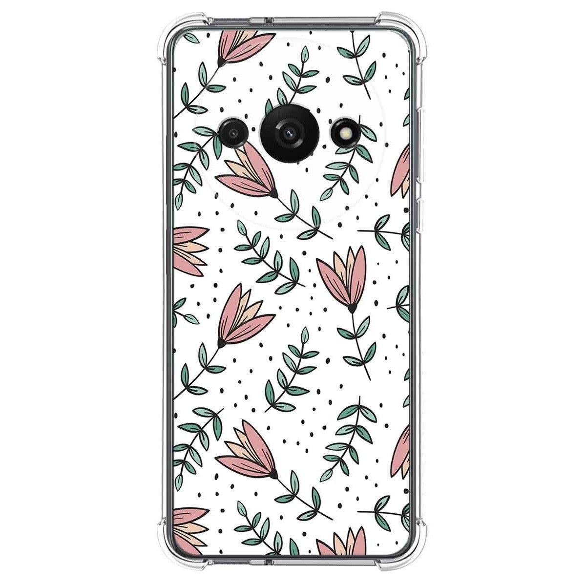 Funda Silicona Antigolpes para Xiaomi Redmi A3 diseño Flores 01 Dibujos