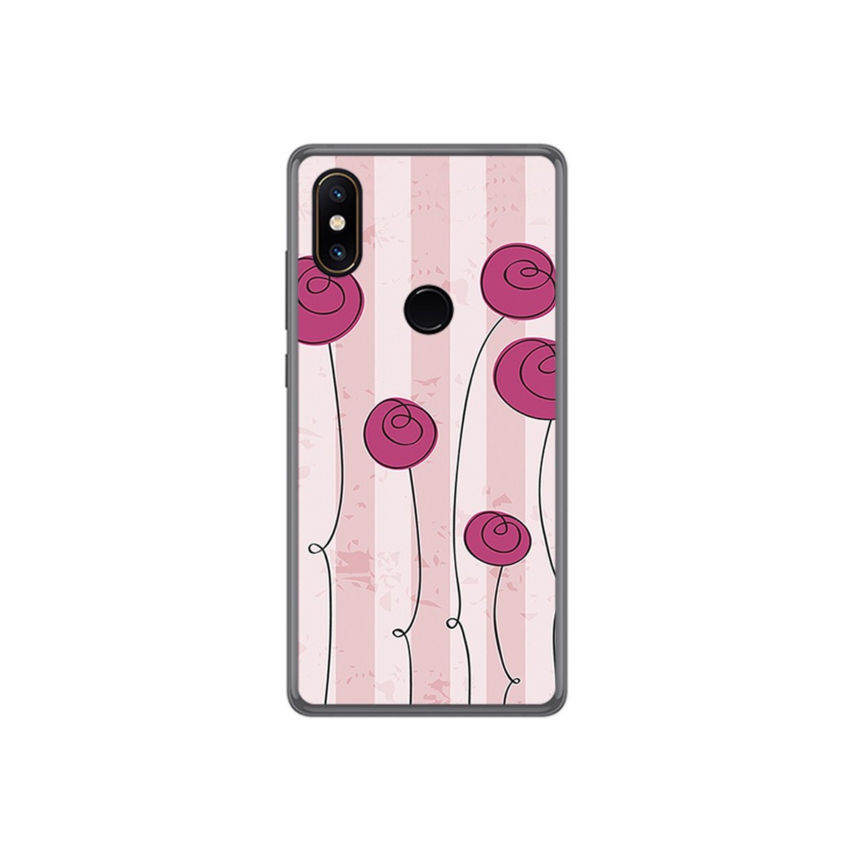 Funda Gel Tpu para Xiaomi Mi Mix 2S Diseño Flores Vintage Dibujos