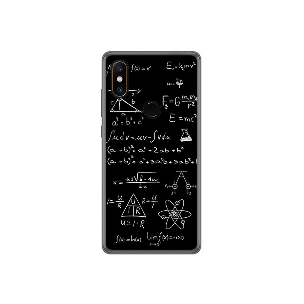 Funda Gel Tpu para Xiaomi Mi Mix 2S Diseño Formulas Dibujos