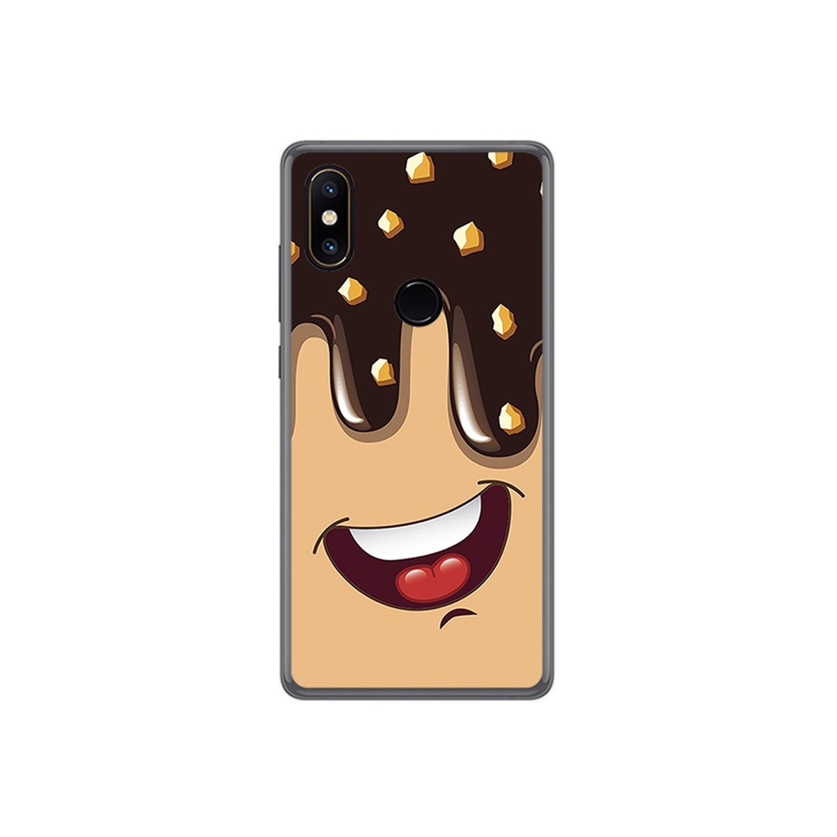 Funda Gel Tpu para Xiaomi Mi Mix 2S Diseño Helado Chocolate Dibujos