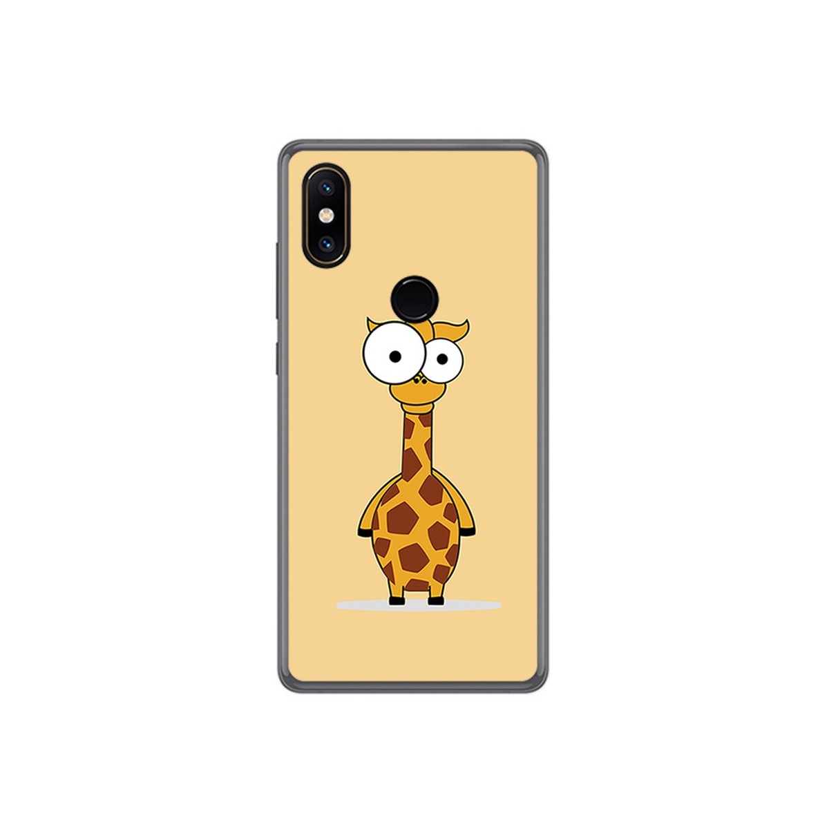 Funda Gel Tpu para Xiaomi Mi Mix 2S Diseño Jirafa Dibujos