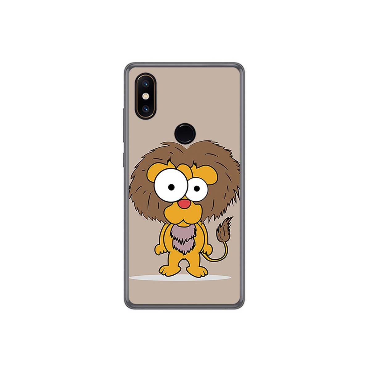 Funda Gel Tpu para Xiaomi Mi Mix 2S Diseño Leon Dibujos