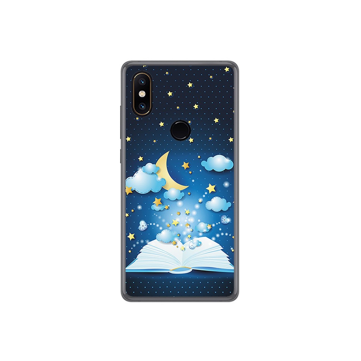 Funda Gel Tpu para Xiaomi Mi Mix 2S Diseño Libro Cuentos Dibujos