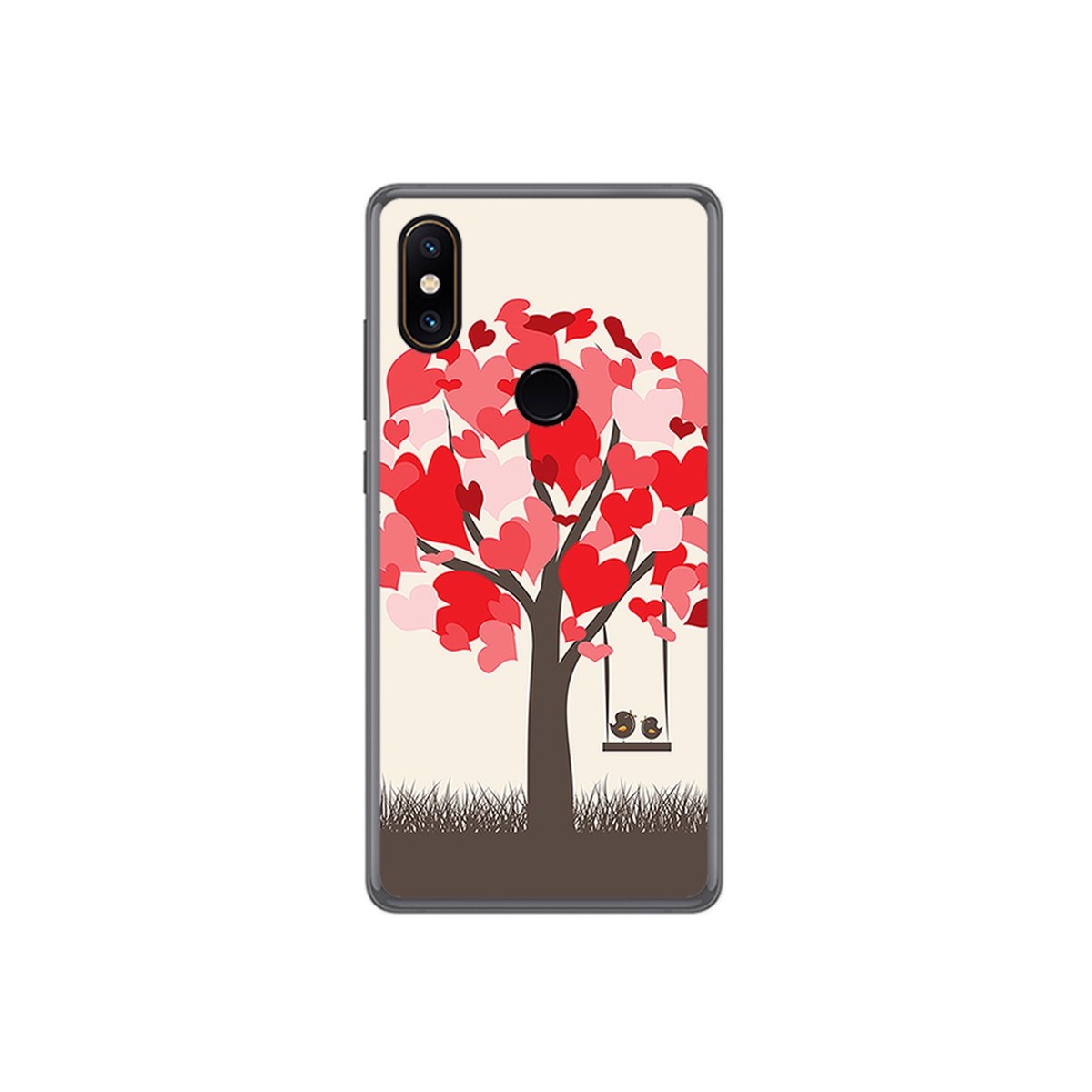 Funda Gel Tpu para Xiaomi Mi Mix 2S Diseño Pajaritos Dibujos