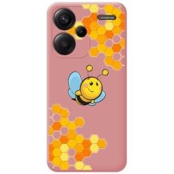 Funda Silicona Líquida Rosa para Xiaomi Redmi Note 13 Pro+ Plus 5G diseño Abeja Dibujos