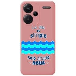 Funda Silicona Líquida Rosa para Xiaomi Redmi Note 13 Pro+ Plus 5G diseño Agua Dibujos