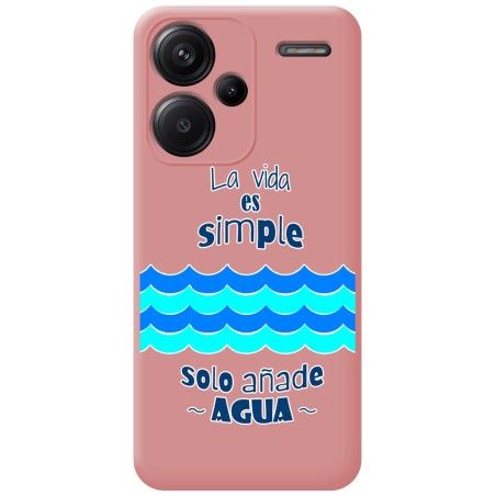 Funda Silicona Líquida Rosa para Xiaomi Redmi Note 13 Pro+ Plus 5G diseño Agua Dibujos