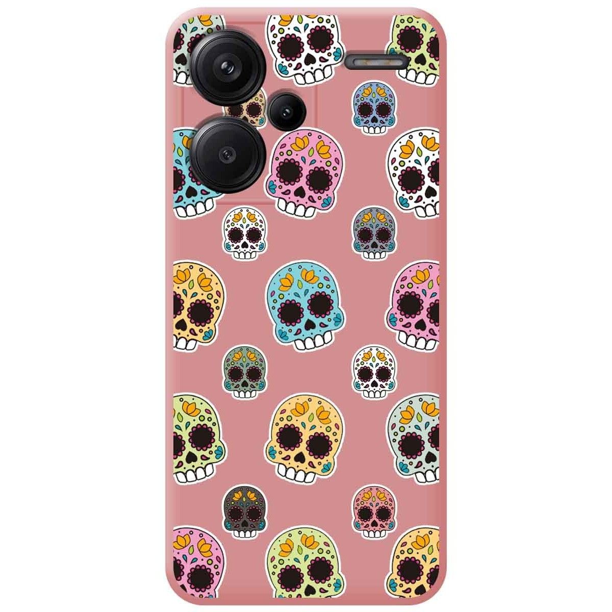 Funda Silicona Líquida Rosa para Xiaomi Redmi Note 13 Pro+ Plus 5G diseño Catrina Dibujos