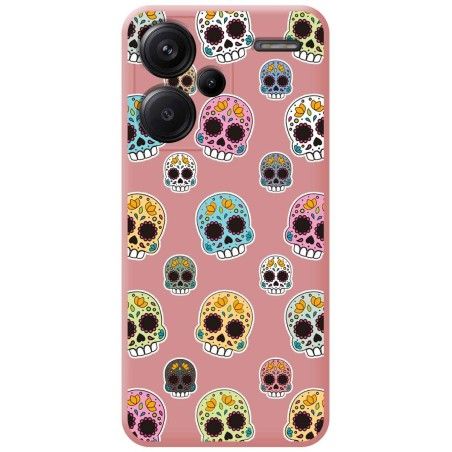 Funda Silicona Líquida Rosa para Xiaomi Redmi Note 13 Pro+ Plus 5G diseño Catrina Dibujos