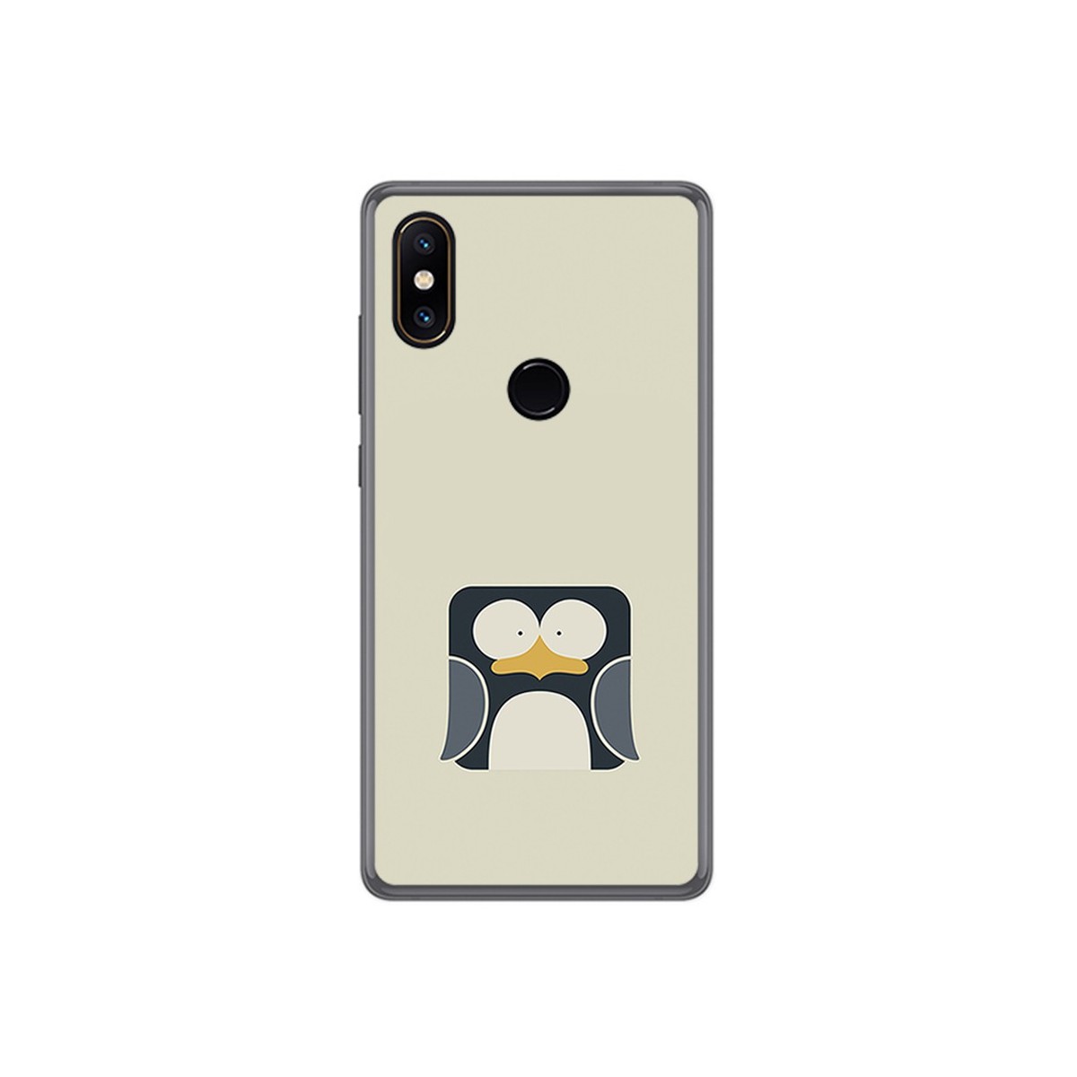 Funda Gel Tpu para Xiaomi Mi Mix 2S Diseño Pingüino Dibujos