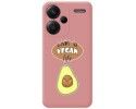 Funda Silicona Líquida Rosa para Xiaomi Redmi Note 13 Pro+ Plus 5G diseño Vegan Life Dibujos