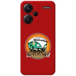 Funda Silicona Líquida Roja para Xiaomi Redmi Note 13 Pro+ Plus 5G diseño Adventure Dibujos