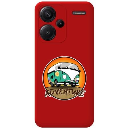 Funda Silicona Líquida Roja para Xiaomi Redmi Note 13 Pro+ Plus 5G diseño Adventure Dibujos