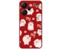 Funda Silicona Líquida Roja para Xiaomi Redmi Note 13 Pro+ Plus 5G diseño Cerdos Dibujos