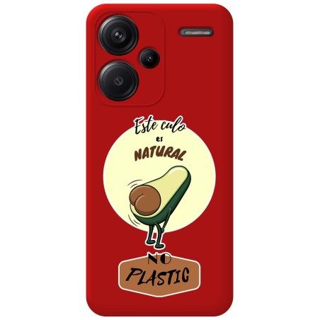 Funda Silicona Líquida Roja para Xiaomi Redmi Note 13 Pro+ Plus 5G diseño Culo Natural Dibujos