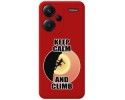 Funda Silicona Líquida Roja para Xiaomi Redmi Note 13 Pro+ Plus 5G diseño Mujer Escalada Dibujos