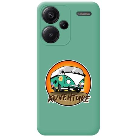 Funda Silicona Líquida Verde para Xiaomi Redmi Note 13 Pro+ Plus 5G diseño Adventure Dibujos