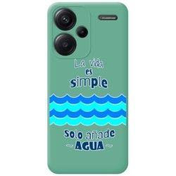 Funda Silicona Líquida Verde para Xiaomi Redmi Note 13 Pro+ Plus 5G diseño Agua Dibujos