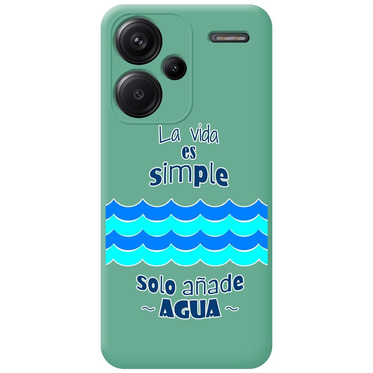 Funda Silicona Líquida Verde para Xiaomi Redmi Note 13 Pro+ Plus 5G diseño Agua Dibujos