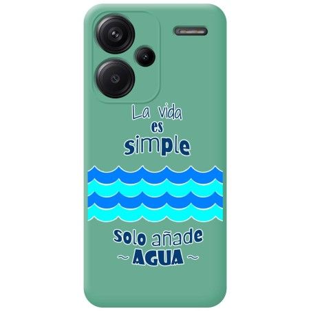 Funda Silicona Líquida Verde para Xiaomi Redmi Note 13 Pro+ Plus 5G diseño Agua Dibujos