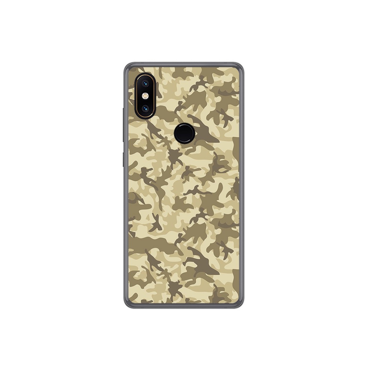 Funda Gel Tpu para Xiaomi Mi Mix 2S Diseño Sand Camuflaje Dibujos