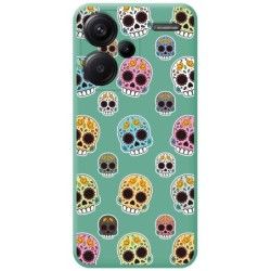 Funda Silicona Líquida Verde para Xiaomi Redmi Note 13 Pro+ Plus 5G diseño Catrina Dibujos