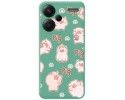 Funda Silicona Líquida Verde para Xiaomi Redmi Note 13 Pro+ Plus 5G diseño Cerdos Dibujos