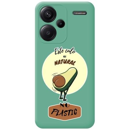 Funda Silicona Líquida Verde para Xiaomi Redmi Note 13 Pro+ Plus 5G diseño Culo Natural Dibujos