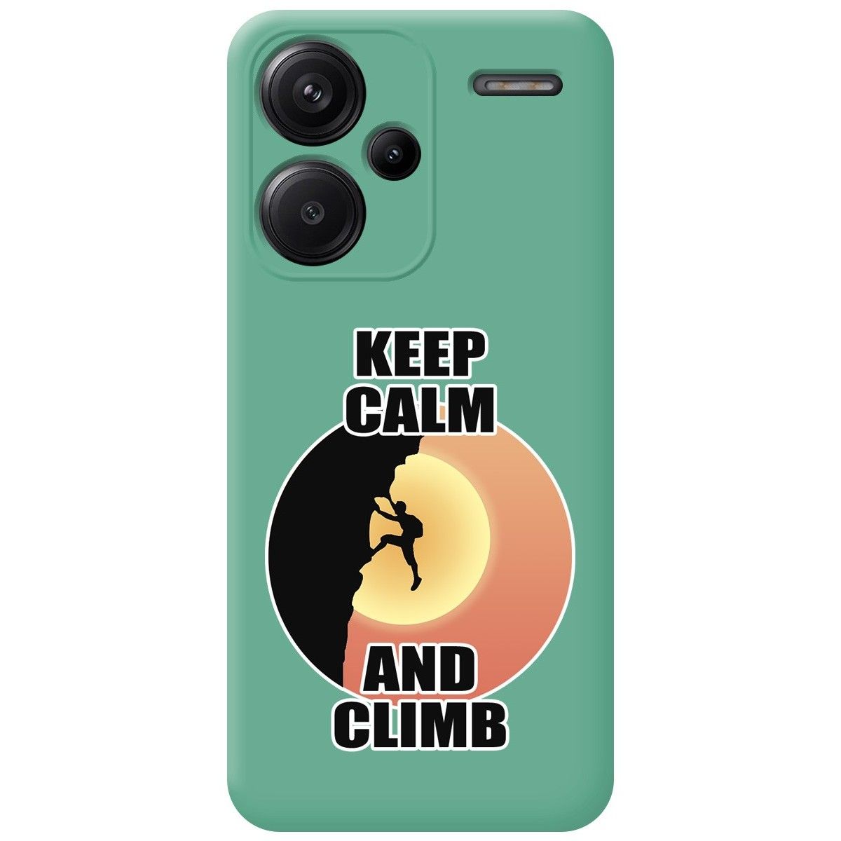 Funda Silicona Líquida Verde para Xiaomi Redmi Note 13 Pro+ Plus 5G diseño Hombre Escalada Dibujos