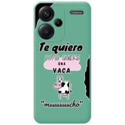 Funda Silicona Líquida Verde para Xiaomi Redmi Note 13 Pro+ Plus 5G diseño Vaca Dibujos