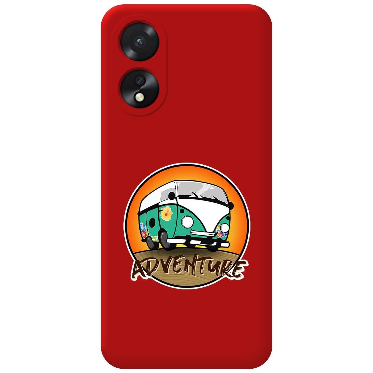Funda Silicona Líquida Roja para Oppo A18 diseño Adventure Dibujos