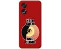 Funda Silicona Líquida Roja para Oppo A18 diseño Mujer Escalada Dibujos