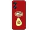 Funda Silicona Líquida Roja para Oppo A18 diseño Vegan Life Dibujos