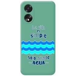 Funda Silicona Líquida Verde para Oppo A18 diseño Agua Dibujos