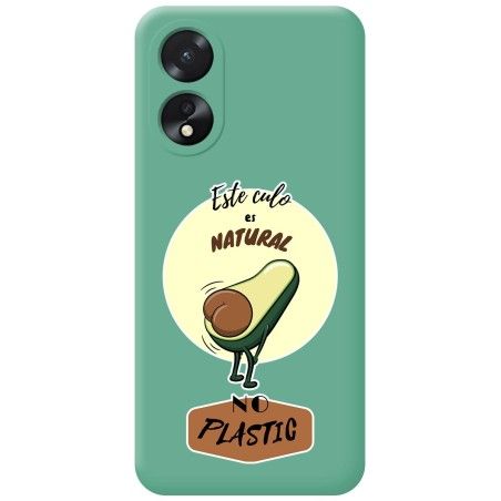 Funda Silicona Líquida Verde para Oppo A18 diseño Culo Natural Dibujos