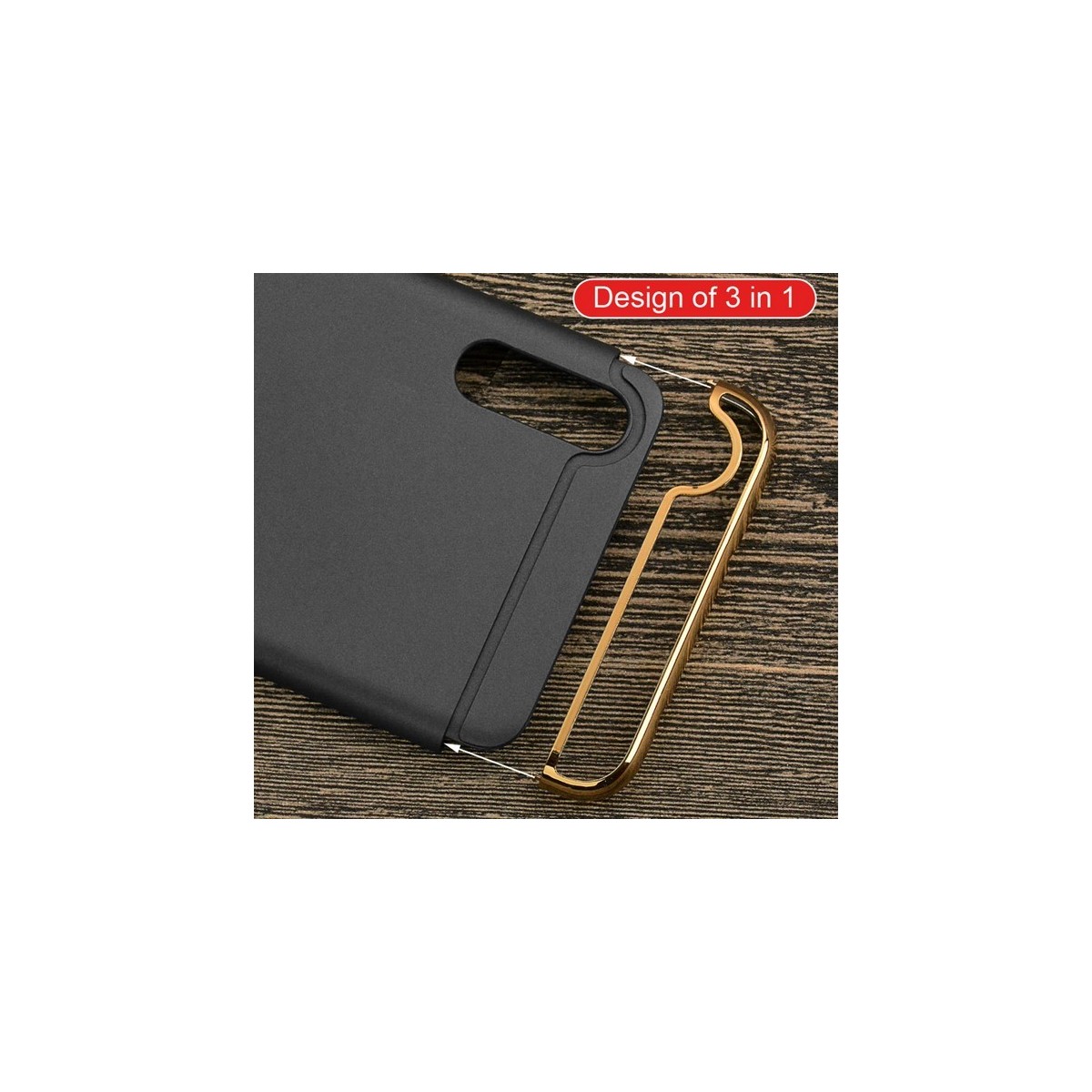 Funda Hybrid 3 En 1  Negra para Huawei P20