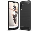 Funda Gel Tpu Tipo Carbon Negra para Huawei P20 Pro